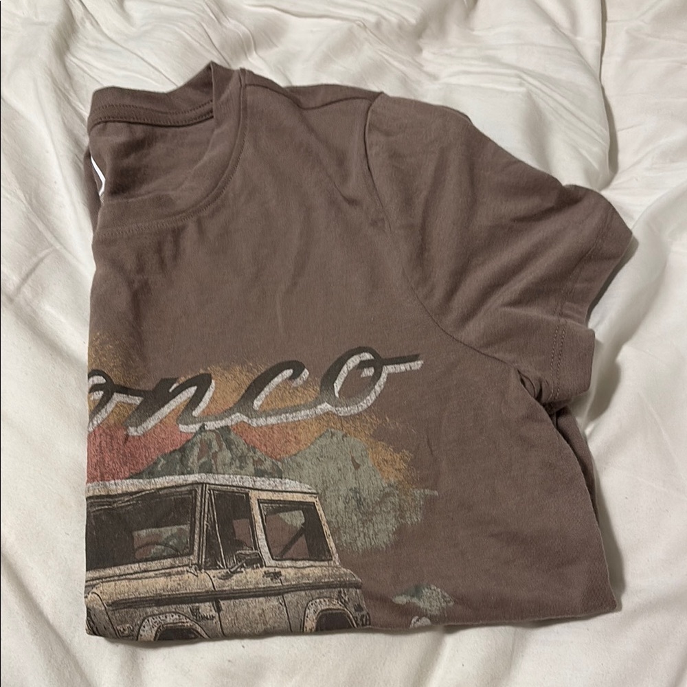 Maurices Brown Graphic Tee with Bronco Design - Picture 2 of 2